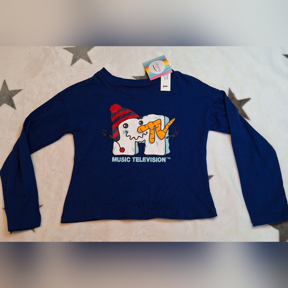 NWT - MTV Snowman Long Sleeve Kids Shirt Cabana‎ By Crown & Ivy Winter Christmas